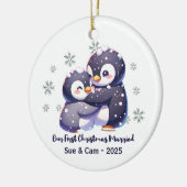 ペアギンペンギンクリスマスオーナメント セラミックオーナメント (左)