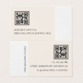 ペアクホスエレガントテルミニマルQRコードレビュー 名刺 (外部フラット)