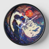 ペアステンドガフェイクラスの壁時計 壁時計 (正面)