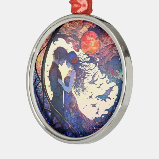 ペアステンドガフェイクラスオーナメント メタルオーナメント (左)