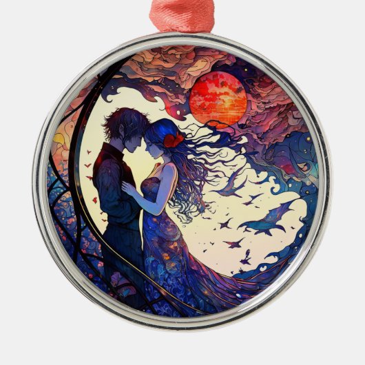 ペアステンドガフェイクラスオーナメント メタルオーナメント (正面)