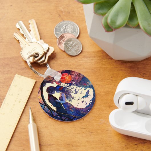 ペアステンフェイクドグラスキーチェーン キーホルダー (デスク)