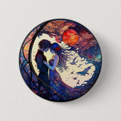 ペアステンフェイクドグラス丸いボタン 缶バッジ (正面)