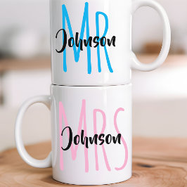 ペアマグカップ 名前入り Mr. & Mrs. ギフト 彼女と彼氏へ コーヒーマグカップ