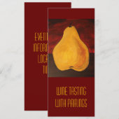 ペアリングしたワインの試飲 招待状 (正面/裏面)