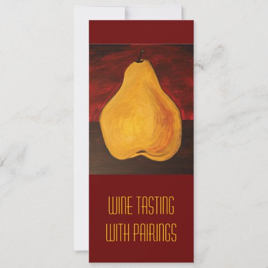 ペアリングしたワインの試飲 招待状 (正面)