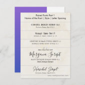 ペアリング方法フォント招待状デザインコース ポストカード (正面/裏面)