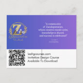 ペアリング方法フォント招待状デザインコース ポストカード (裏面)