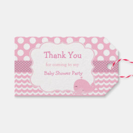 ペアレント&ベビーホエールピンクガールありがとうギフトラベル ギフトタグ