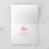 ペアレント&ベビーホエールピンクガールベビーありがとう サンキューカード (内部)