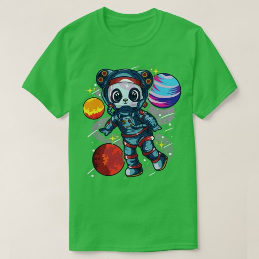 ペアンダベアーイン宇宙 Tシャツ (デザイン正面)