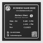 ペアーズQRコード ミニマリスト ビジネス 営業時間 ウィンドウサイン (シート)