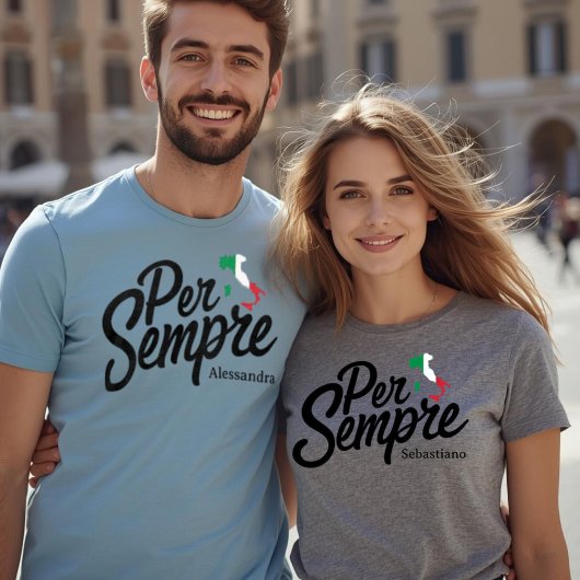 ペア用カスタマイズTシャツ「Per Sempre」 Tシャツ