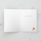 ペア素晴らしトランプバレンタイングリーティングカード カード (内部)