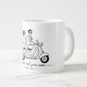 ペア結婚記念マグカップ 名入れ ジャンボコーヒーマグカップ (正面右)