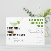 ペア良い離婚紙ダーティMartiniパーティー 招待状 (スタンド正面)