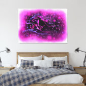 ペア馬のキャンバスランニング印刷の星の夜 キャンバスプリント (インサイチュ (寝室))