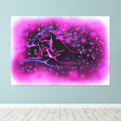 ペア馬のキャンバスランニング印刷の星の夜 キャンバスプリント (インサイチュ (ウッドフロア))