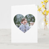 ペア カスタマイズ ハート型 フォト カード (黄色い花)