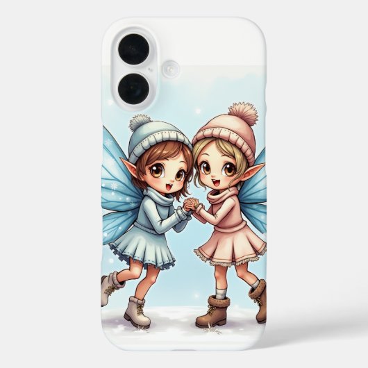 ペアiPhoneの冬の妖精16ケース Case-Mate iPhoneケース (裏面)