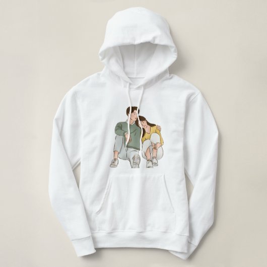 ペアTシャツ 双子 お揃い カップル パーカ (デザイン正面)