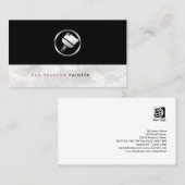 ペイはっきりしたントシルバー絵を描ブラシのアイコンエレガント 名刺 (正面/裏面)