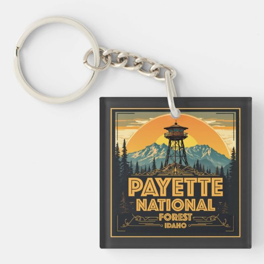 ペイエット国立森林アイダホ キーホルダー (正面)