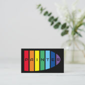 ペイエレガントターの虹色のストライプ 名刺 (スタンド正面)
