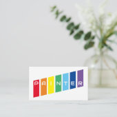 ペイエレガントターの虹色のストライプ 名刺 (スタンド正面)