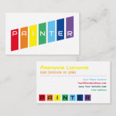 ペイエレガントターの虹色のストライプ 名刺 (正面/裏面)