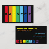 ペイエレガントターの虹色のストライプ 名刺 (正面/裏面)