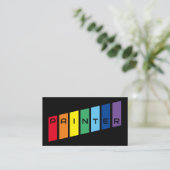 ペイエレガントターの虹色のストライプ 名刺 (スタンド正面)