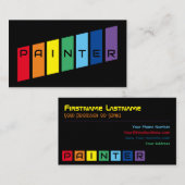 ペイエレガントターの虹色のストライプ 名刺 (正面/裏面)