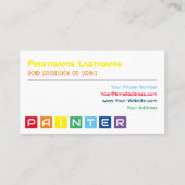 ペイエレガントターの虹色のストライプ 名刺 (裏面)