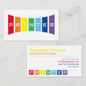 ペイエレガントターの虹色のストライプ 名刺 (正面/裏面)