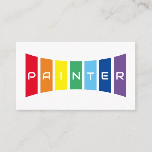 ペイエレガントターの虹色のストライプ 名刺 (正面)