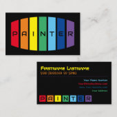 ペイエレガントターの虹色のストライプ 名刺 (正面/裏面)