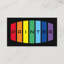 ペイエレガントターの虹色のストライプ 名刺