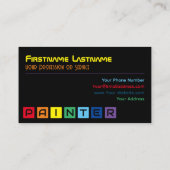 ペイエレガントターの虹色のストライプ 名刺 (裏面)