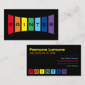 ペイエレガントターの虹色のストライプ 名刺 (正面/裏面)