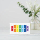 ペイエレガントターの虹色のストライプ 名刺 (スタンド正面)