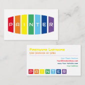 ペイエレガントターの虹色のストライプ 名刺 (正面/裏面)