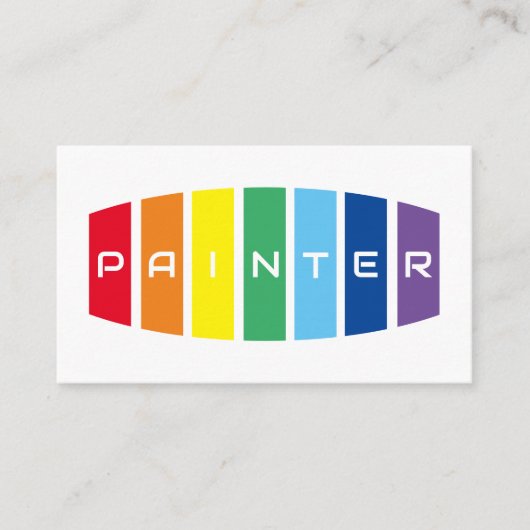 ペイエレガントターの虹色のストライプ 名刺 (正面)