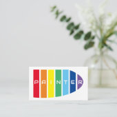 ペイエレガントターの虹色のストライプ 名刺 (スタンド正面)