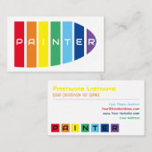 ペイエレガントターの虹色のストライプ 名刺 (正面/裏面)