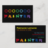 ペイエレガントターの虹色のドット 名刺 (正面/裏面)