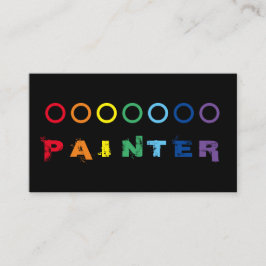 ペイエレガントターの虹色のドット 名刺