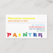 ペイエレガントターの虹色のドット 名刺 (裏面)