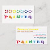 ペイエレガントターの虹色のドット 名刺 (正面/裏面)