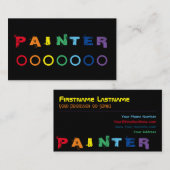 ペイエレガントターの虹色のドット 名刺 (正面/裏面)